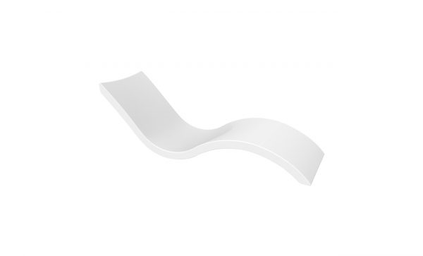 Ledge Lounger Signature Chaise - 0-9" Water Depth - WHITE
